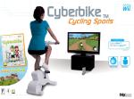 Cyberbike WII Cyclette con sensori di impulsi a mano, pieghevole, unisex e colore NERA